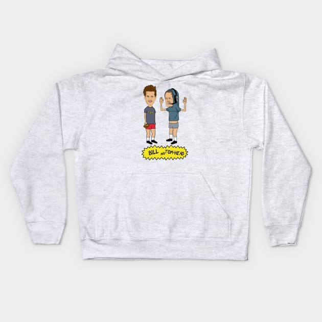 Bill and Tom-Head Kids Hoodie by LikeMindedDesigns